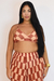 Top tule com pala estampa retângulo bicolor - comprar online
