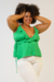 Blusa viscose transpasse com babado