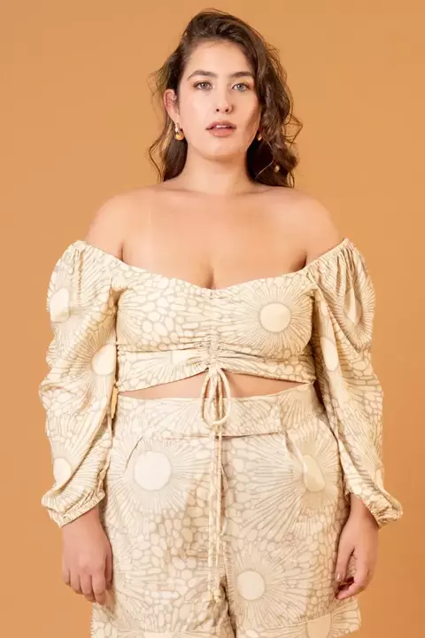 Short Tricoline Estilo Alfaiataria Estampa Sinastria - comprar online