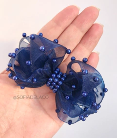 Liz organza com pérolas na internet