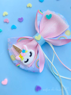 Laço unicórnio com tererê pompons - loja online