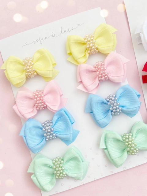 Lacinho Laura P + pérolas