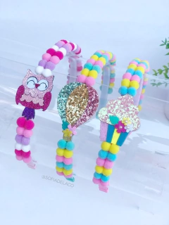 Imagem do Tiara Unicórnio, Balão c/ pompons