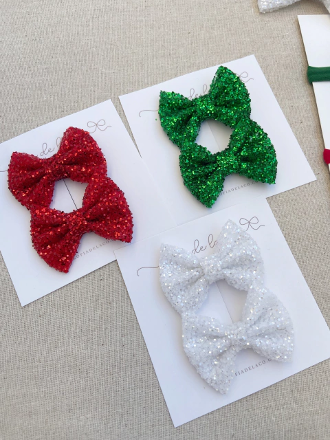 Parzinho laços tule com glitter - comprar online