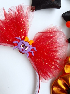 Tiara tule brilho com aplique de aranha - comprar online