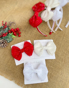 Laço Nina duplo organza c/ strass - comprar online