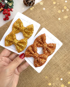 Parzinho laços tule com glitter na internet