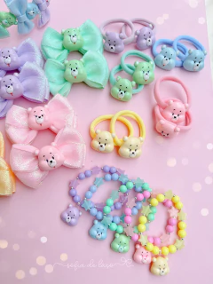 Kit pulseiras ursinhos carinhosos (5 unidades)