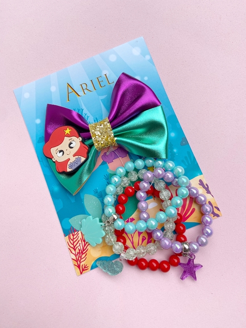 Kit box Princesas Laço + pulseiras