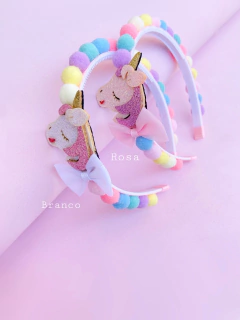 Tiara Unicórnio, Balão c/ pompons