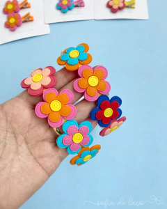 Tiara flores colorida - comprar online