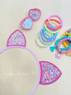 Tiara orelhinhas acrílico - comprar online