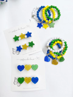 Hair clips estrela ou coração- Copa - comprar online