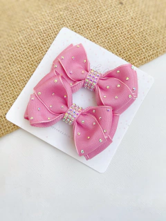 Laço Nina duplo c/ organza e cristais