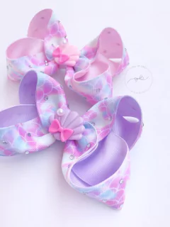 Laço Alice estampa de escamas c/ aplique de concha - comprar online