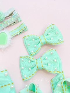 Laço Manu jeans com pérolas - comprar online