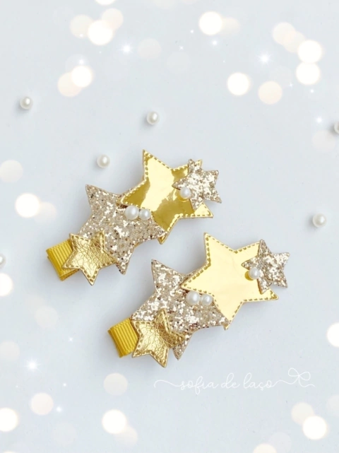Hair clip brilha, brilha estrelinha!