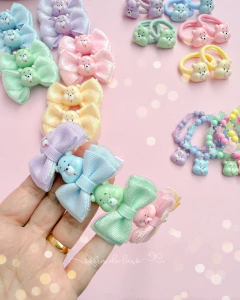 Tiara ursinhos carinhosos e lacinhos - comprar online