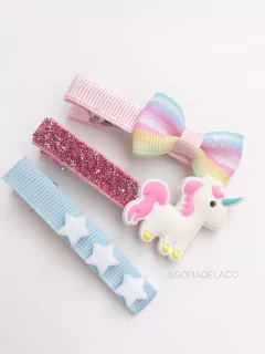 Hair clips unicórnio na internet