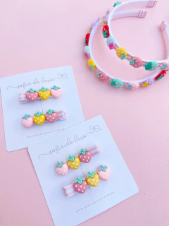 Hair clips moranguinho (par) - comprar online