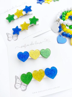 Hair clips estrela ou coração- Copa - loja online