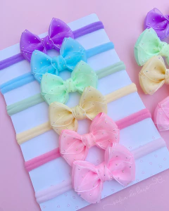 Laço Nina organza e strass (unidade) - comprar online