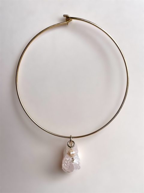 Gargantilha Rose Pérolas Ouro - comprar online