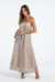 Vestido Mônaco - Nude com prata