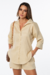 Camisa Linho Solara - Palha