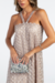Vestido Mônaco - Nude com prata - comprar online