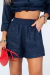 Shorts Linho Solara - Azul Marinho