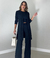 Cropped Alberta - Preto azulado - comprar online
