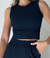 Cropped Alberta - Preto azulado - Vanessa Vasconcelos