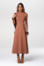 Vestido Colette - Mocha Mousse - Vanessa Vasconcelos