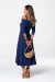 Vestido Silvia - Azul Marinho - Vanessa Vasconcelos