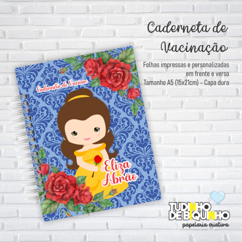 Caderneta de Vacinação Personalizada - Menina - Tudinho de Biquinho