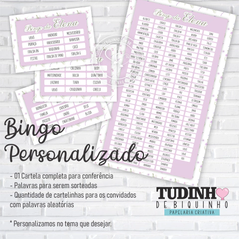 Bingo Personalizado na internet