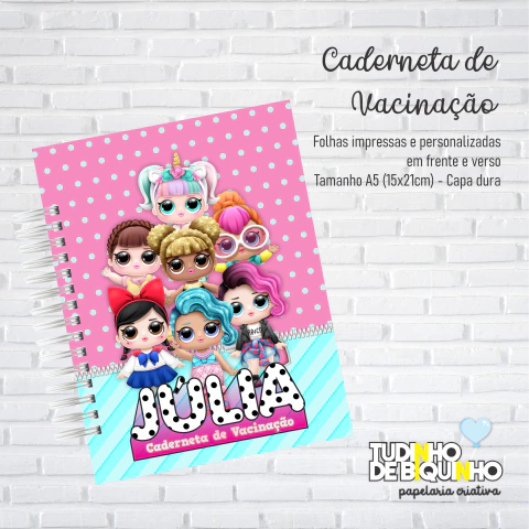 Caderneta de Vacinação Personalizada - Menina - Tudinho de Biquinho