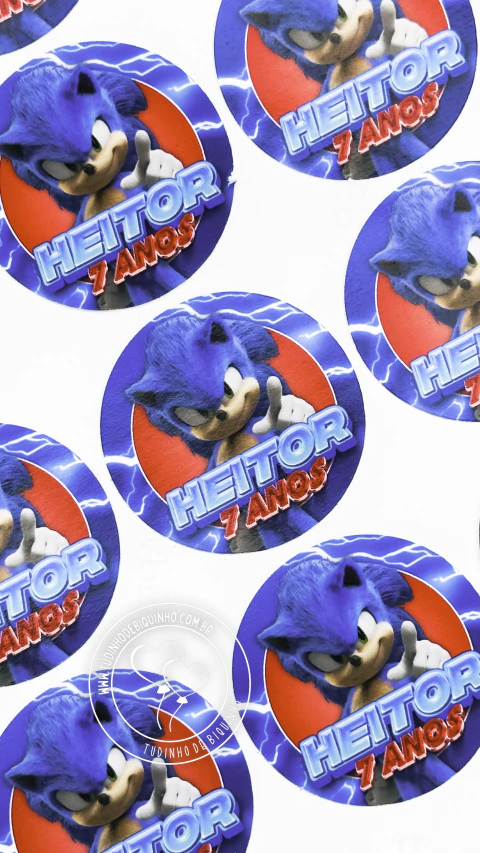 Folha de Adesivo Cortados - Sonic - comprar online