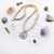 JAPA MALA DE CUARZO ROSA Y MADERA, AMULETO GANESHA - 108 Malas
