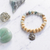 PULSERA AMAZONITA BRASILERA Y MADERA, AMULETO OJO PROTECTOR
