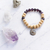 PULSERA AMATISTA Y MADERA, AMULETO OJO PROTECTOR - comprar online