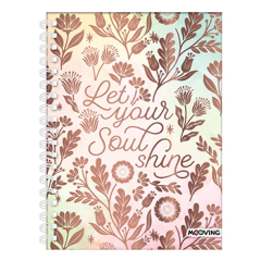 CUADERNO 16X21 ESPIRAL TAPA DURA 80 HJS. GOLDEN