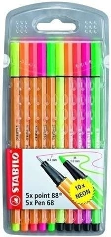 ESTUCHE 5 POINT 88 NEON Y 5 PEN68 NEON
