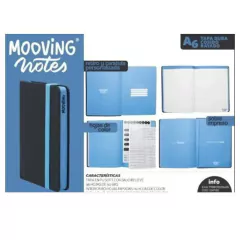 Cuaderno Mooving Notes A6 Tapa Dura Rayado Gris - comprar online
