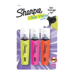 SHARPIE RESALTADORES CLEAR VIEW X3 UNIDADES