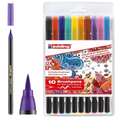 Rotuladores Punta Pincel Edding 1340 Brushpens Pack 10