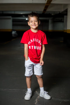 Camiseta Infantil College Vermelha