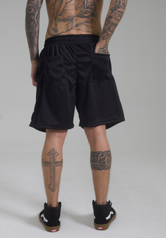 Kit 3 - Shorts Helanca Preto + Camiseta Wolfs Vermelha - comprar online