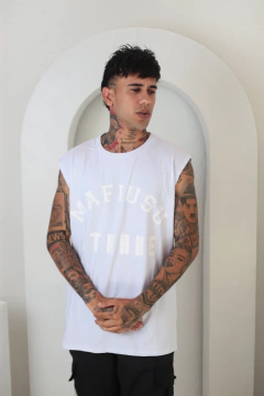 Camiseta Regata Machão College Branca